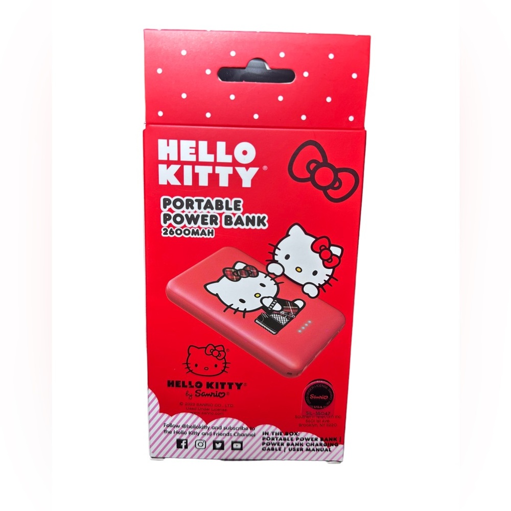 Cute Hello Kitty 2600 Mah Portable External Backup Battery Power Bank Charger - Picture 2 of 5